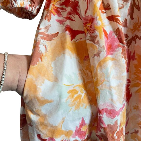 Abercrombie Fitch Emerson Poplin Puff Sleeve Mini Dress Size L Cottage Feminine - Picture 4 of 12